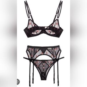 Fleur du Mal Ice Cream Lingerie- All 3 pieces!! 34C/2/2